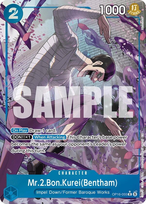 Image for Mr.2.Bon.Kurei(Bentham) (055) (Alternate Art) (OP16-055) (Foil) (The Time of Battle) - One Piece Card Game