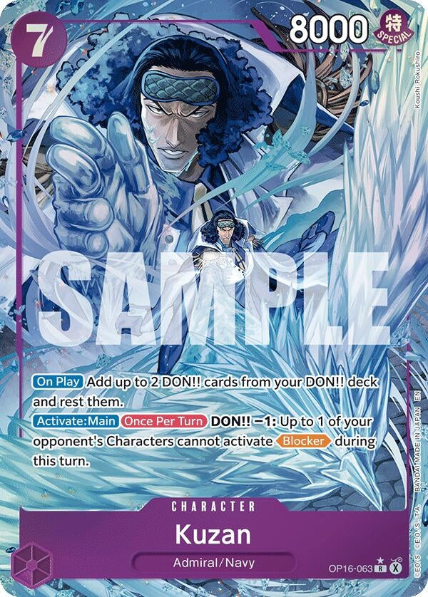 Image for Kuzan (Alternate Art) (OP16-063) (Foil) (The Time of Battle) - One Piece Card Game