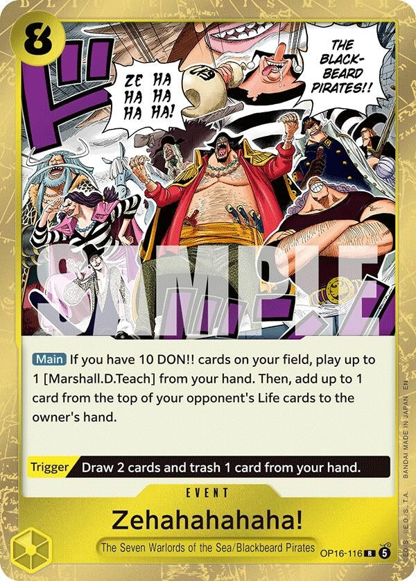 Image for Zehahahahaha! (OP16-116) (Foil) (The Time of Battle) - One Piece Card Game
