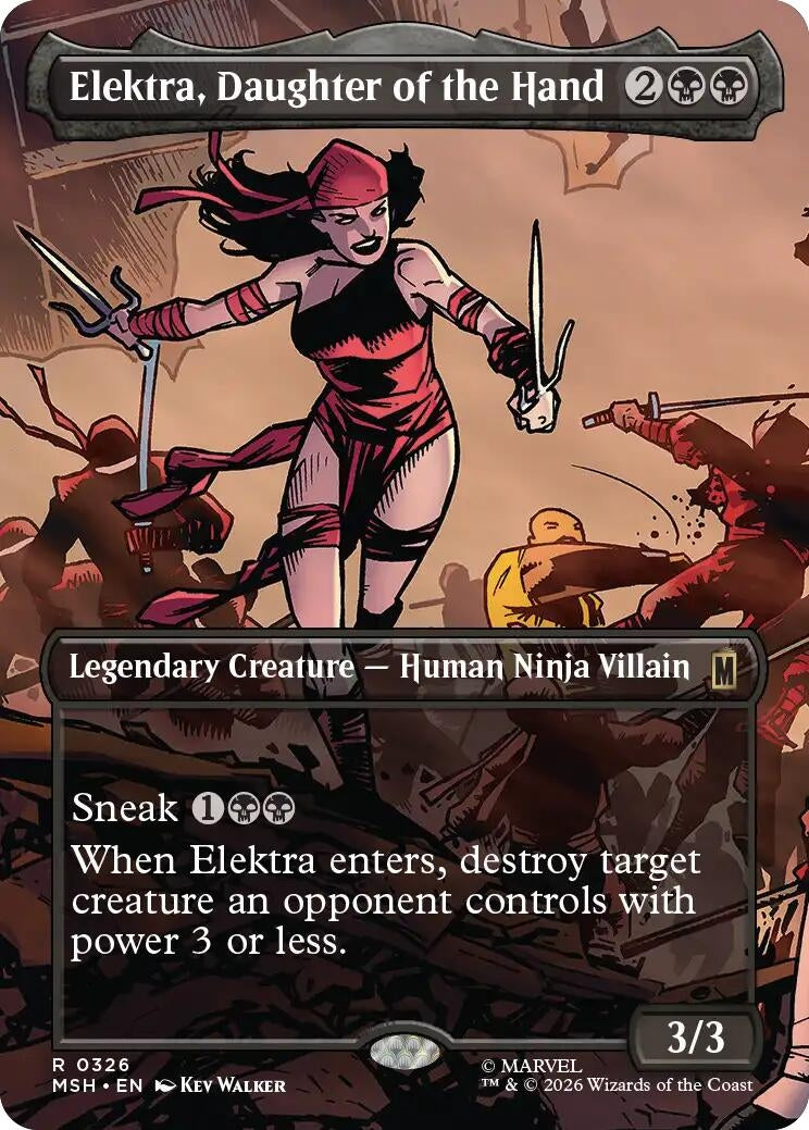 Image for Elektra, Daughter of the Hand (Borderless) (0326) (326) (Marvel Super Heroes) (MSH) - Magic: The Gathering