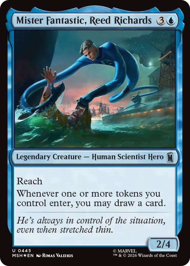 Image for Mister Fantastic, Reed Richards (Surge Foil) (445) (Foil) (Marvel Super Heroes) (MSH) - Magic: The Gathering