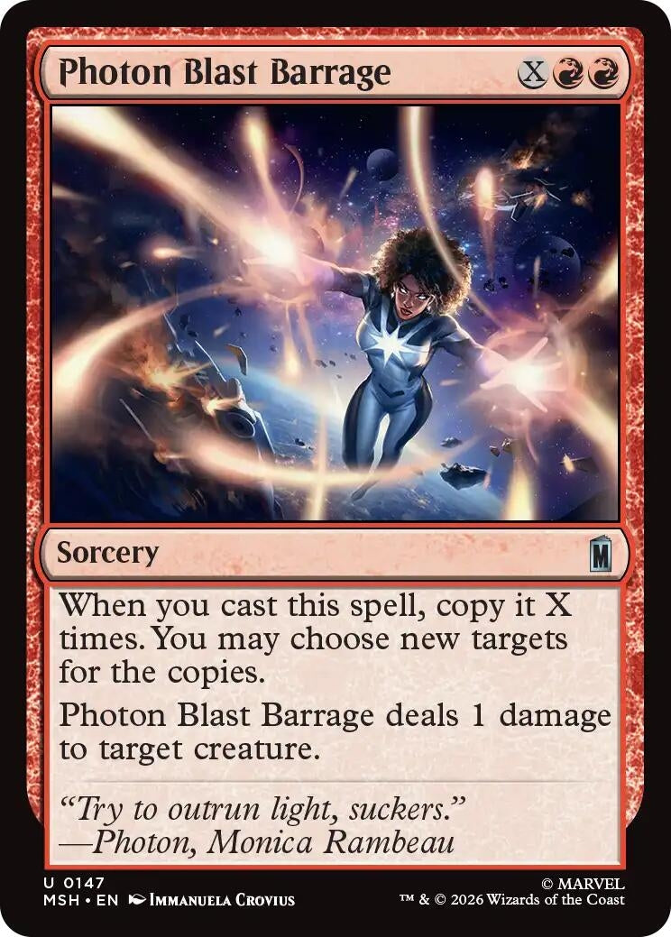 Image for Photon Blast Barrage (147) (Foil) (Marvel Super Heroes) (MSH) - Magic: The Gathering
