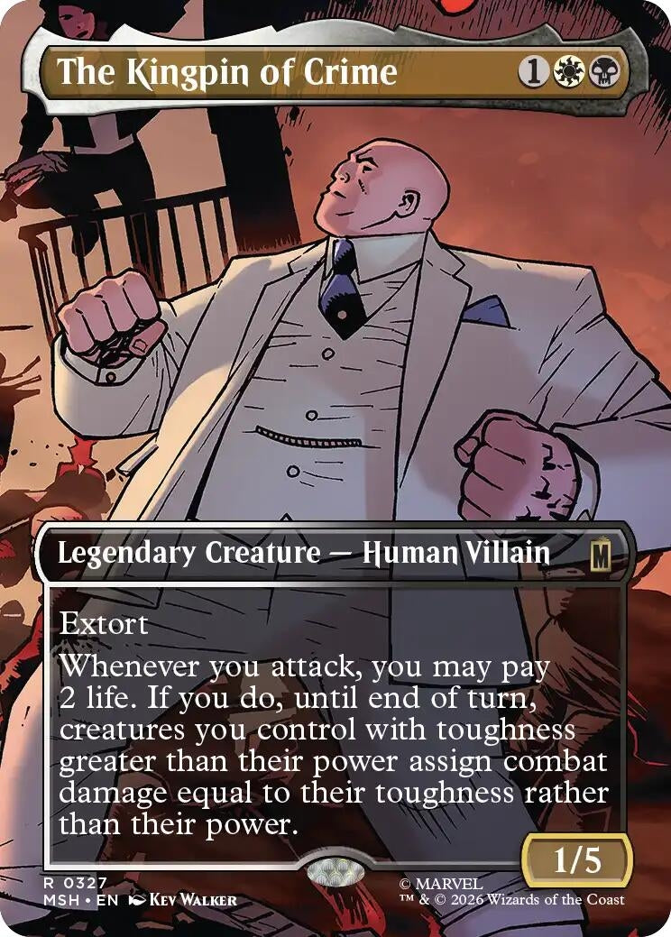 Image for The Kingpin of Crime (Borderless) (0327) (327) (Foil) (Marvel Super Heroes) (MSH) - Magic: The Gathering