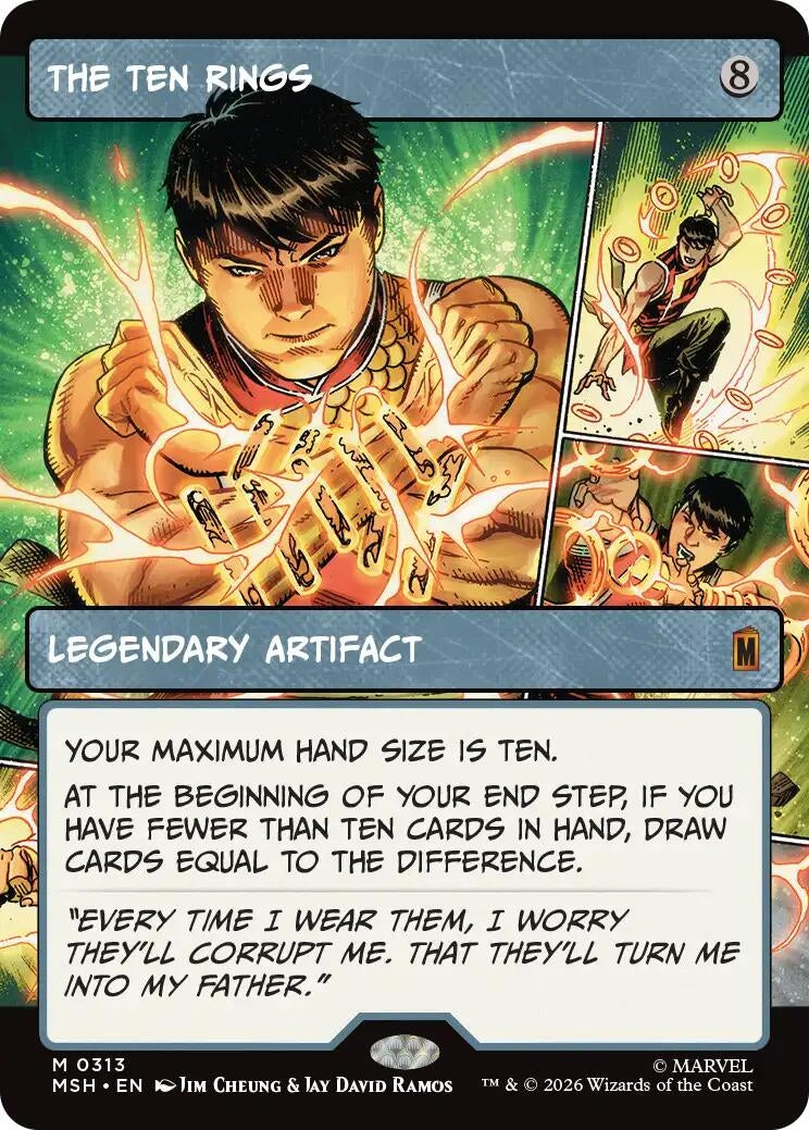 Image for The Ten Rings (Borderless) (313) (Foil) (Marvel Super Heroes) (MSH) - Magic: The Gathering