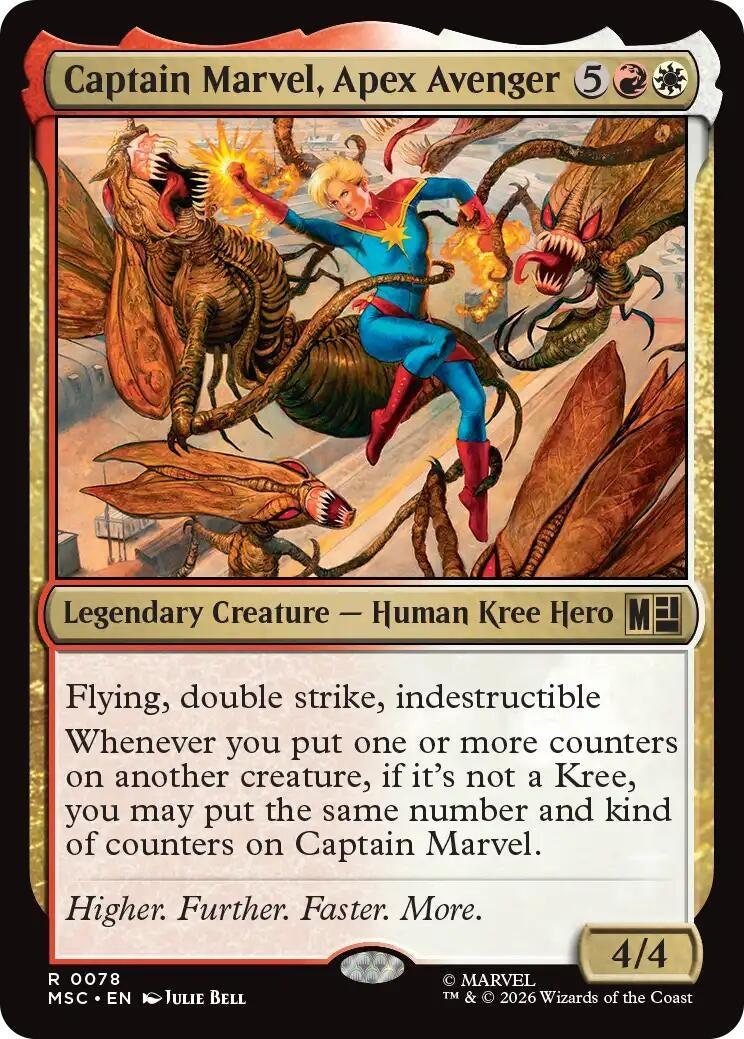 Image for Captain Marvel, Apex Avenger (78) (Commander: Marvel Super Heroes) (MSC) - Magic: The Gathering