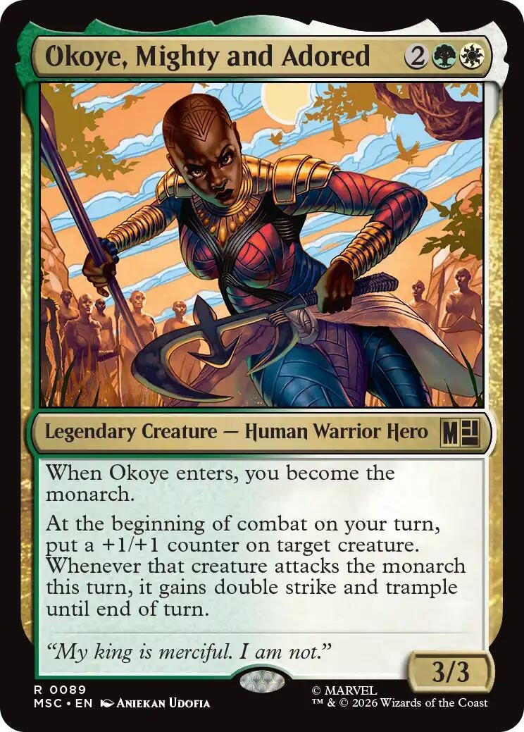 Image for Okoye, Mighty and Adored (89) (Commander: Marvel Super Heroes) (MSC) - Magic: The Gathering