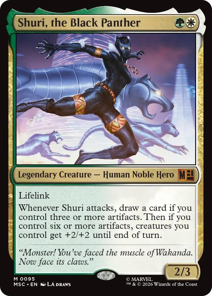 Image for Shuri, the Black Panther (95) (Commander: Marvel Super Heroes) (MSC) - Magic: The Gathering