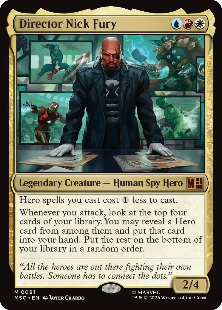 Image for Director Nick Fury (Surge Foil) (81) (Foil) (Commander: Marvel Super Heroes) (MSC) - Magic: The Gathering