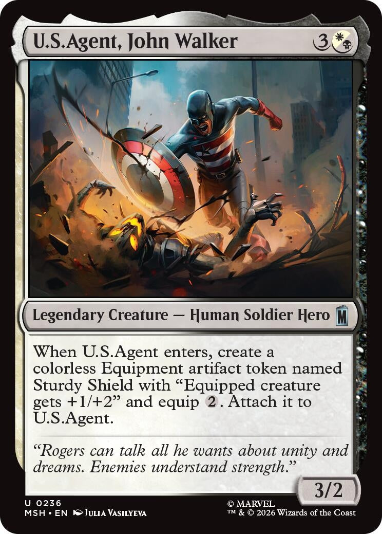 Image for U.S.Agent, John Walker (236) (Foil) (Marvel Super Heroes) (MSH) - Magic: The Gathering