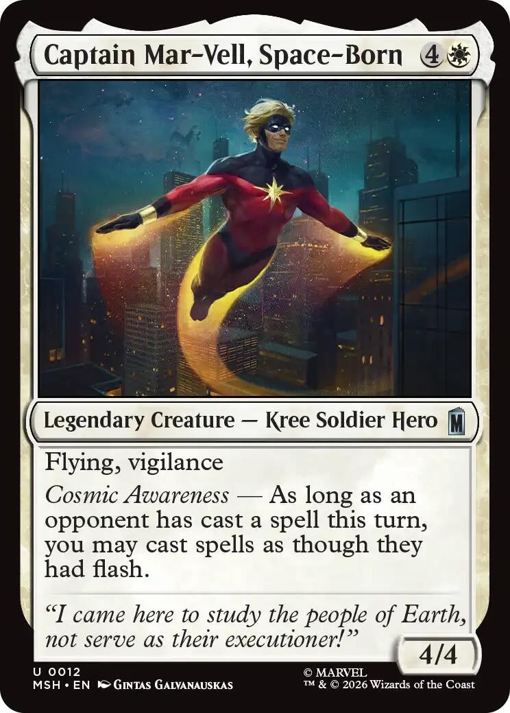 Image for Captain Mar-Vell, Space-Born (12) (Foil) (Marvel Super Heroes) (MSH) - Magic: The Gathering