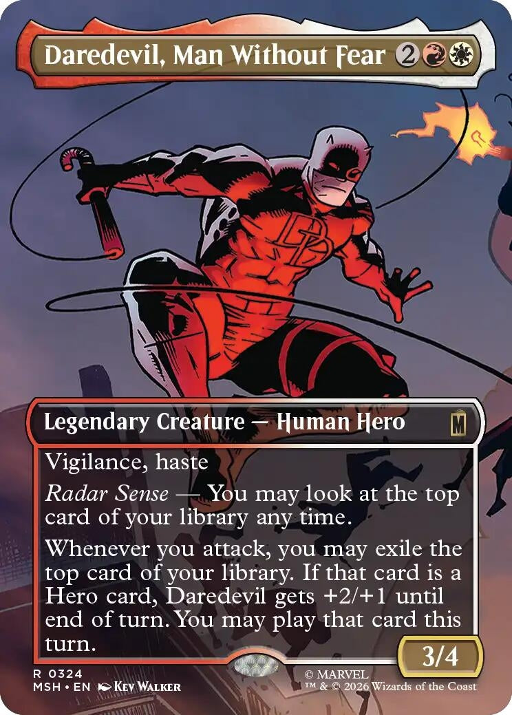 Image for Daredevil, Man Without Fear (Borderless) (0324) (324) (Marvel Super Heroes) (MSH) - Magic: The Gathering