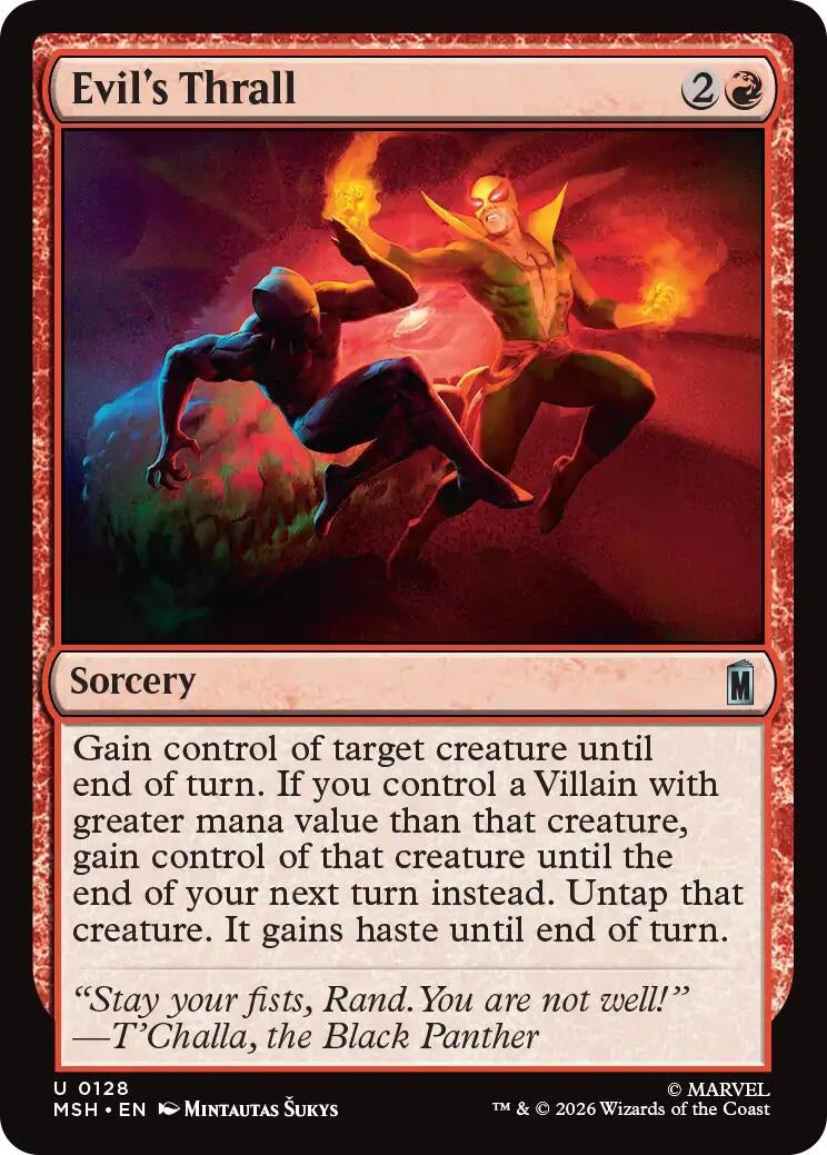 Image for Evil's Thrall (128) (Foil) (Marvel Super Heroes) (MSH) - Magic: The Gathering