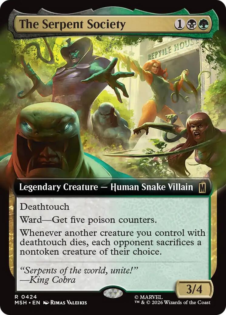 Image for The Serpent Society (Extended Art) (424) (Marvel Super Heroes) (MSH) - Magic: The Gathering
