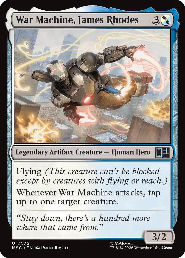 Image for War Machine, James Rhodes (572) (Foil) (Commander: Marvel Super Heroes) (MSC) - Magic: The Gathering