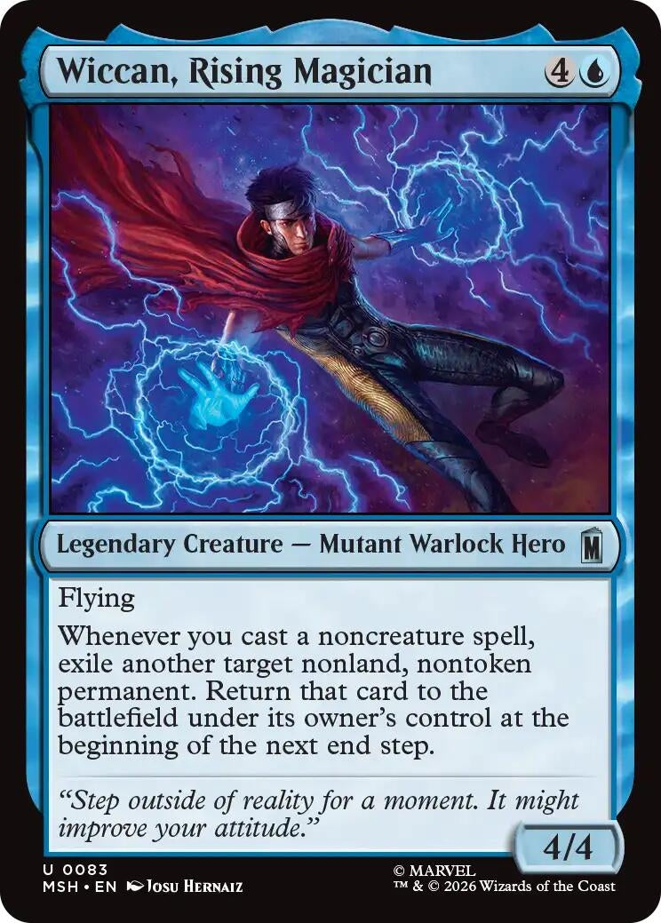 Image for Wiccan, Rising Magician (83) (Foil) (Marvel Super Heroes) (MSH) - Magic: The Gathering