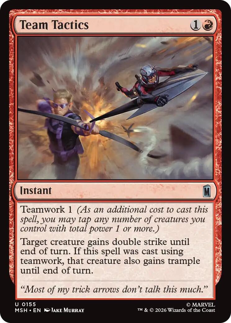 Image for Team Tactics (155) (Marvel Super Heroes) (MSH) - Magic: The Gathering