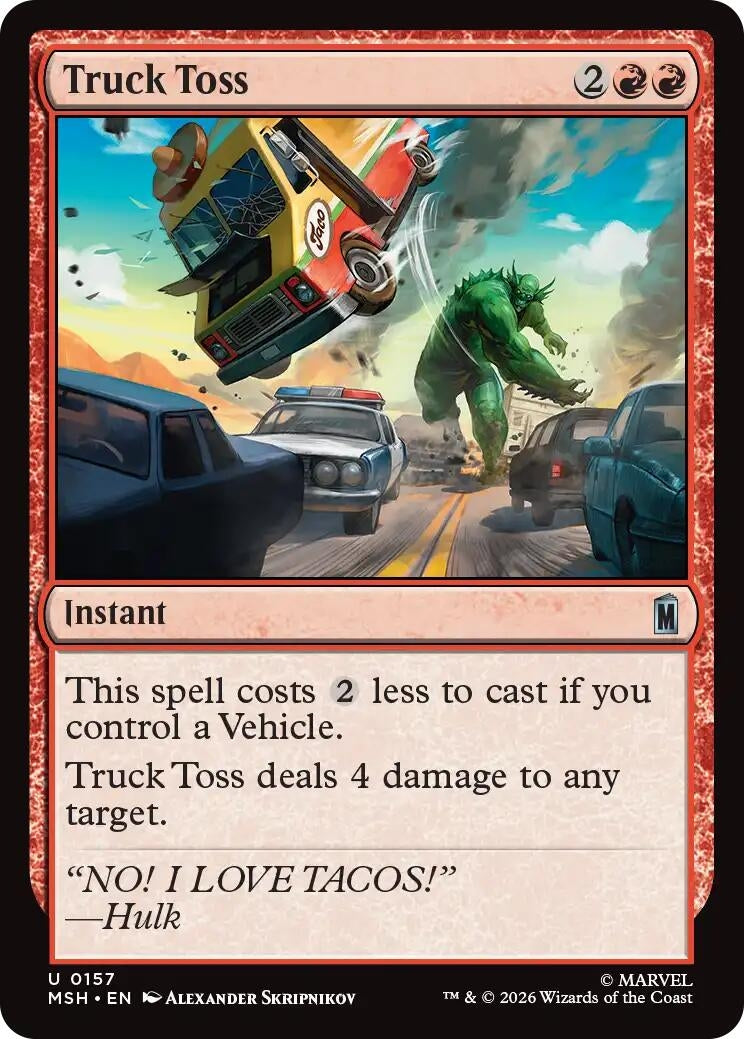 Image for Truck Toss (157) (Marvel Super Heroes) (MSH) - Magic: The Gathering