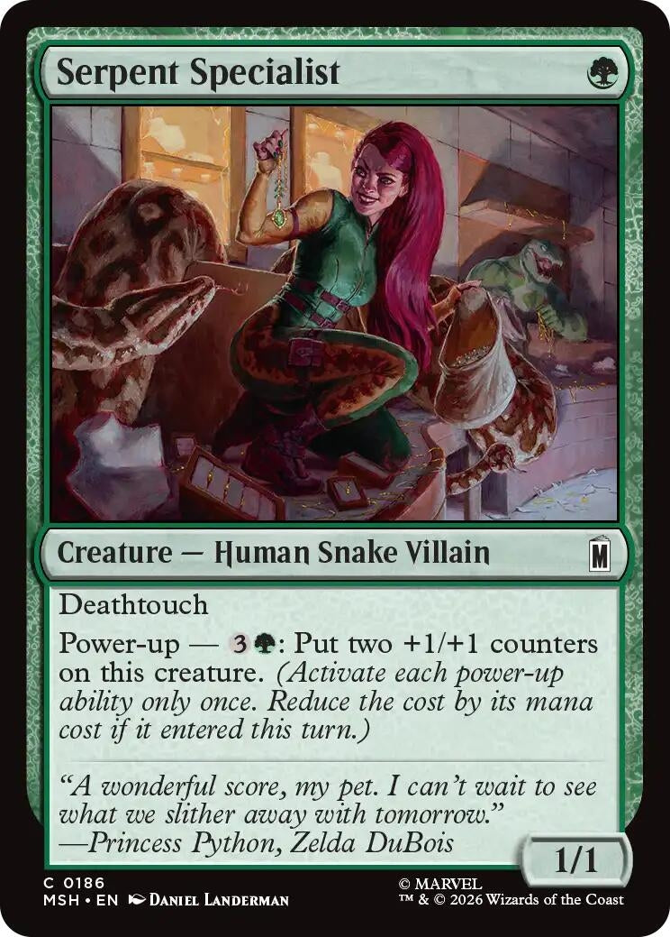 Image for Serpent Specialist (186) (Marvel Super Heroes) (MSH) - Magic: The Gathering