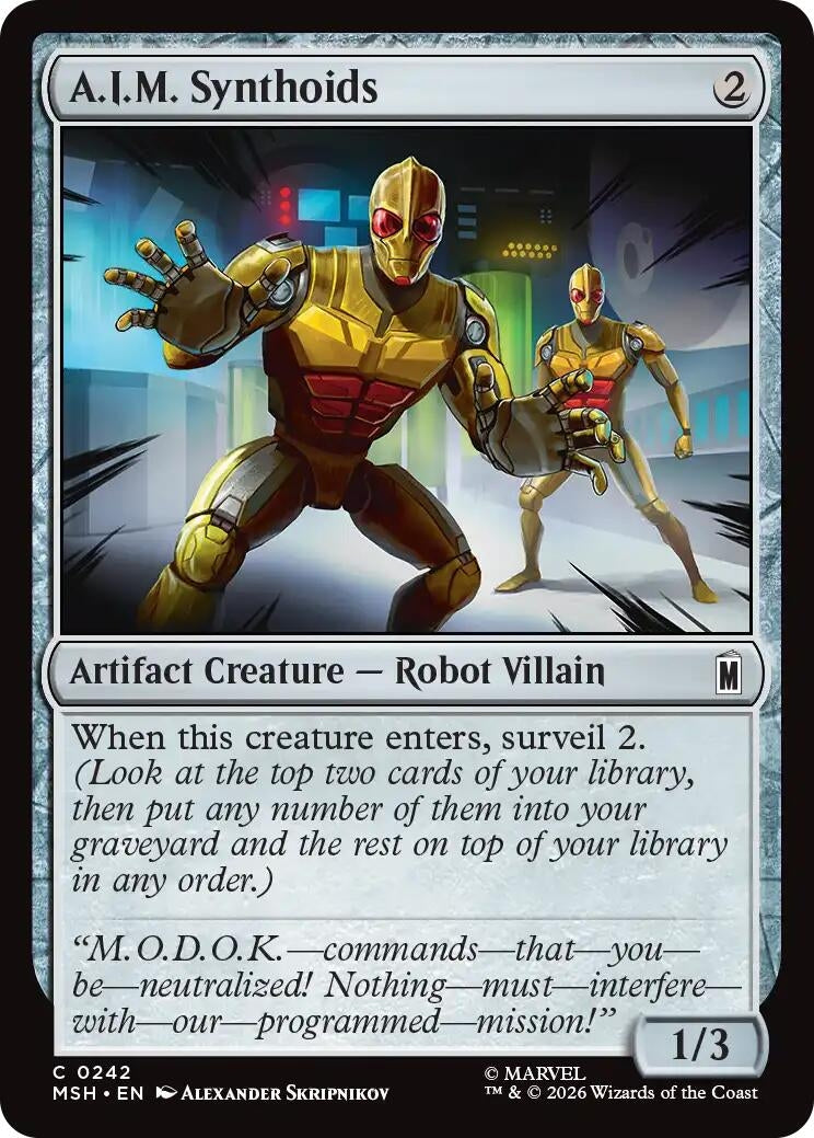 Image for A.I.M. Synthoids (242) (Marvel Super Heroes) (MSH) - Magic: The Gathering