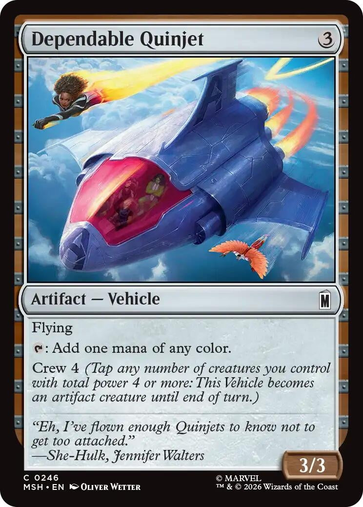 Image for Dependable Quinjet (246) (Marvel Super Heroes) (MSH) - Magic: The Gathering