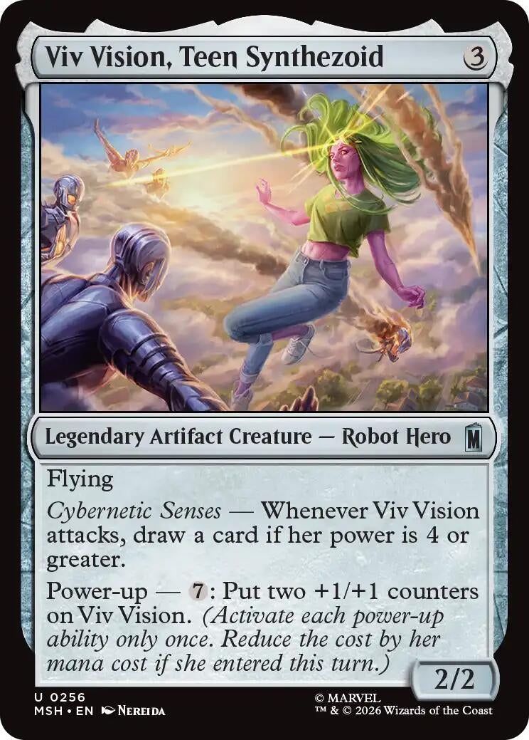Image for Viv Vision, Teen Synthezoid (256) (Marvel Super Heroes) (MSH) - Magic: The Gathering