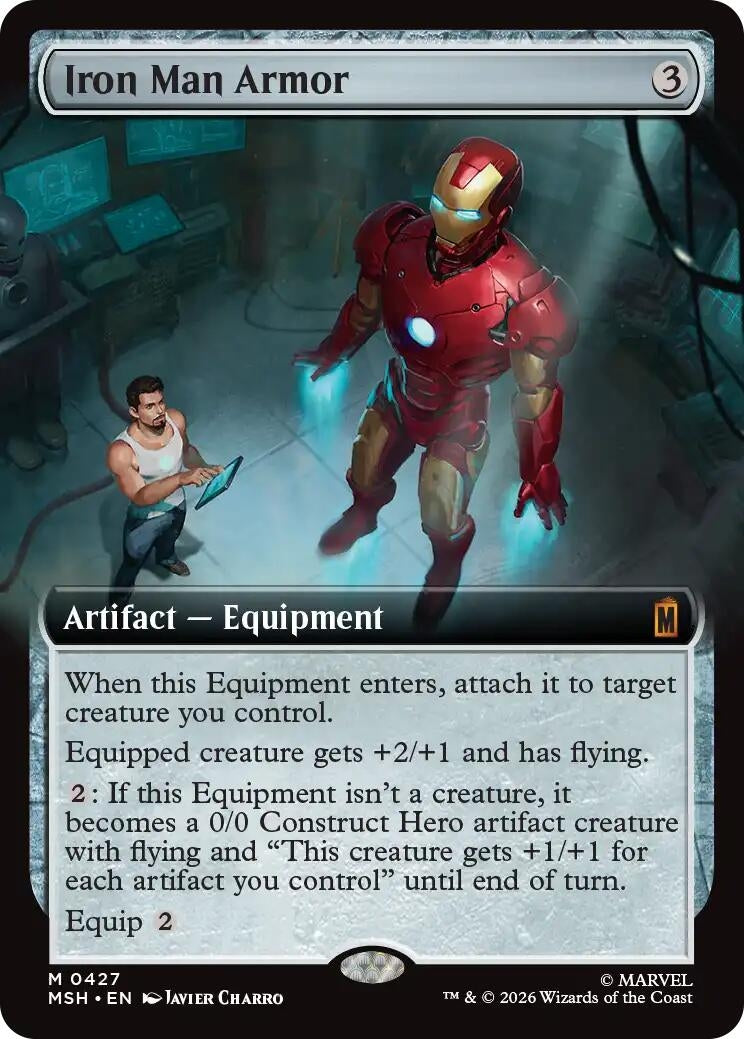 Image for Iron Man Armor (Extended Art) (427) (Foil) (Marvel Super Heroes) (MSH) - Magic: The Gathering