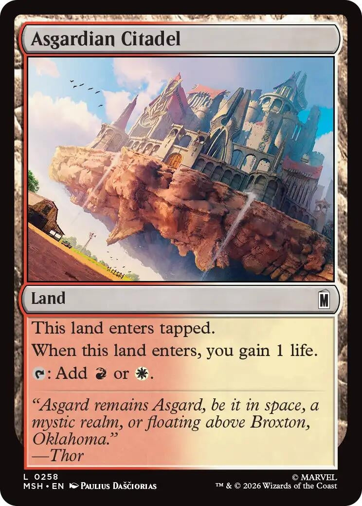 Image for Asgardian Citadel (258) (Marvel Super Heroes) (MSH) - Magic: The Gathering