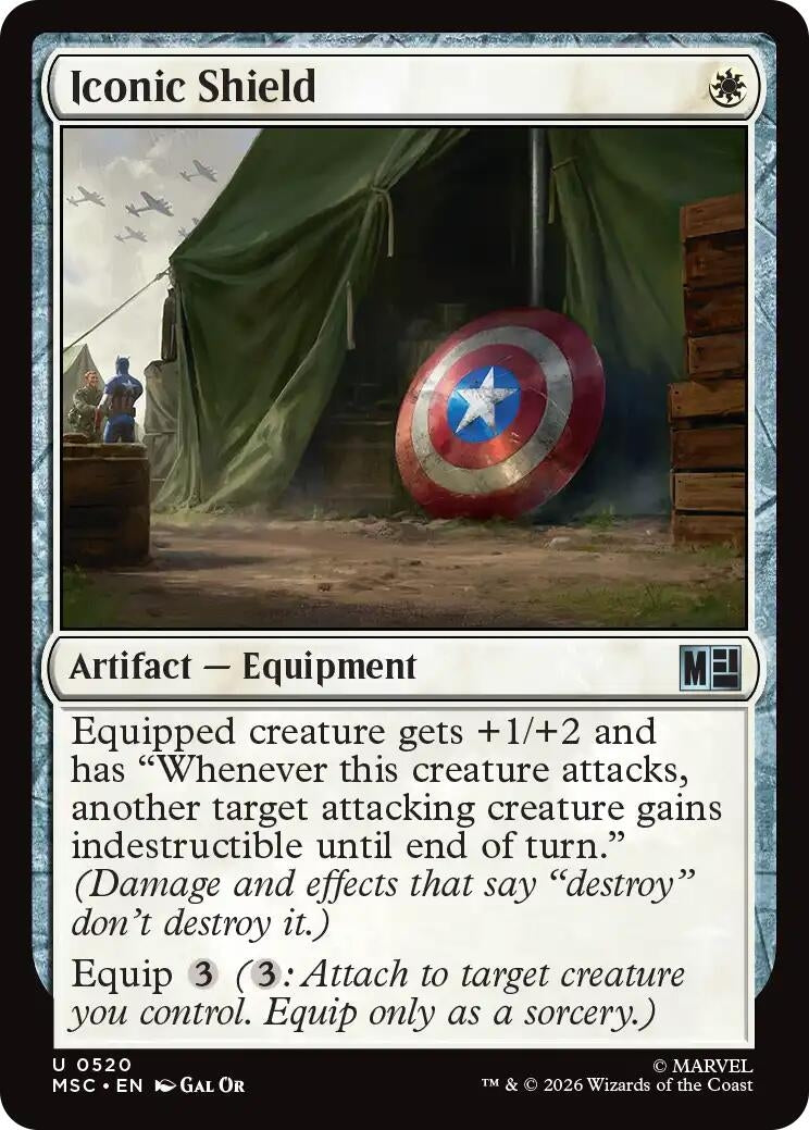 Image for Iconic Shield (520) (Commander: Marvel Super Heroes) (MSC) - Magic: The Gathering