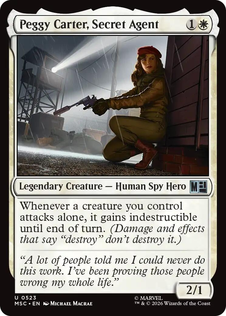 Image for Peggy Carter, Secret Agent (523) (Foil) (Commander: Marvel Super Heroes) (MSC) - Magic: The Gathering