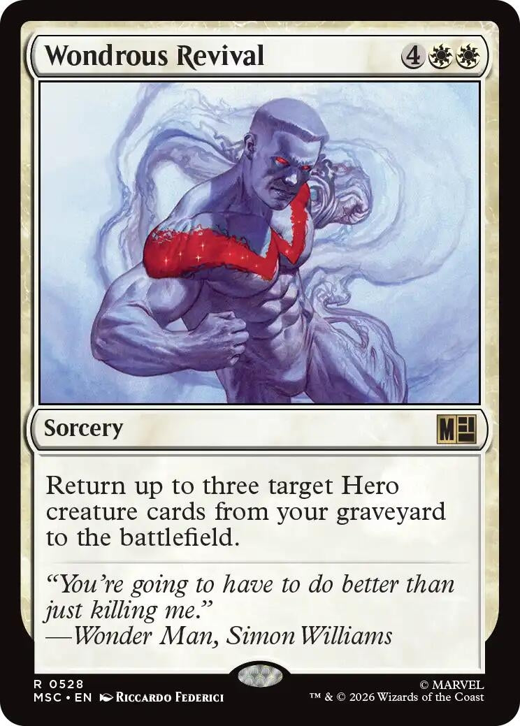 Image for Wondrous Revival (528) (Foil) (Commander: Marvel Super Heroes) (MSC) - Magic: The Gathering