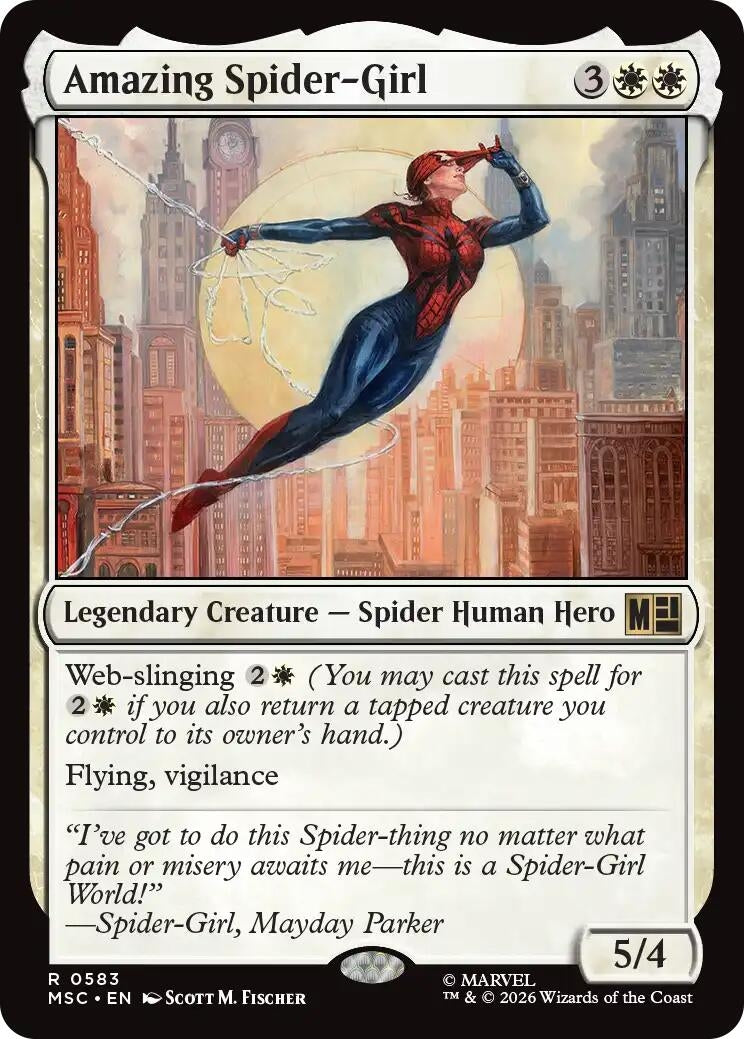 Image for Amazing Spider-Girl (583) (Foil) (Commander: Marvel Super Heroes) (MSC) - Magic: The Gathering