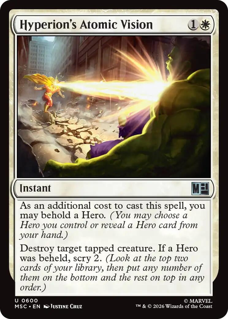 Image for Hyperion's Atomic Vision (600) (Foil) (Commander: Marvel Super Heroes) (MSC) - Magic: The Gathering