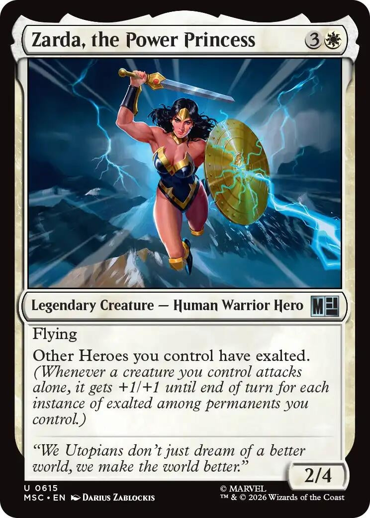 Image for Zarda, the Power Princess (615) (Foil) (Commander: Marvel Super Heroes) (MSC) - Magic: The Gathering