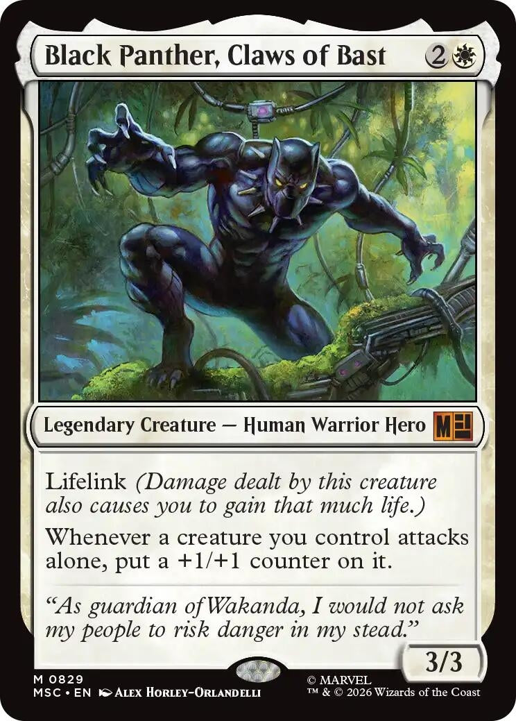 Image for Black Panther, Claws of Bast (829) (Commander: Marvel Super Heroes) (MSC) - Magic: The Gathering