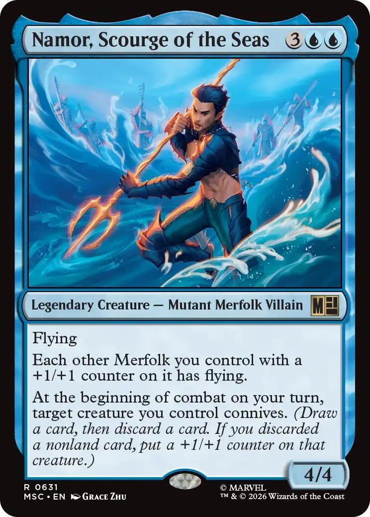 Image for Namor, Scourge of the Seas (631) (Commander: Marvel Super Heroes) (MSC) - Magic: The Gathering