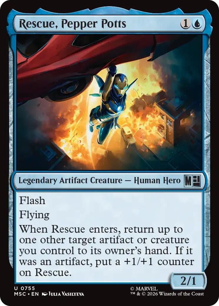 Image for Rescue, Pepper Potts (755) (Foil) (Commander: Marvel Super Heroes) (MSC) - Magic: The Gathering