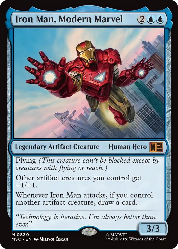 Image for Iron Man, Modern Marvel (830) (Commander: Marvel Super Heroes) (MSC) - Magic: The Gathering