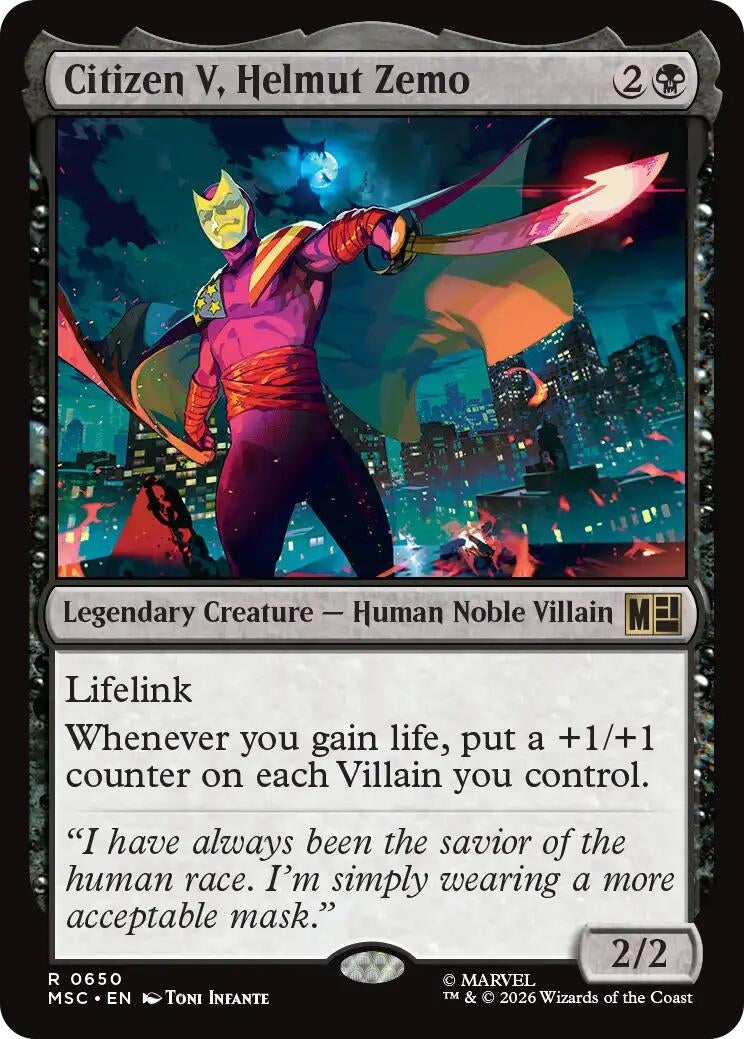 Image for Citizen V, Helmut Zemo (650) (Commander: Marvel Super Heroes) (MSC) - Magic: The Gathering