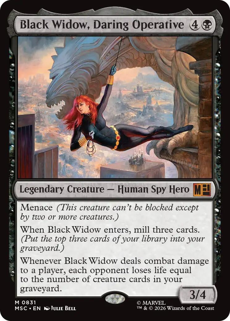 Image for Black Widow, Daring Operative (831) (Foil) (Commander: Marvel Super Heroes) (MSC) - Magic: The Gathering