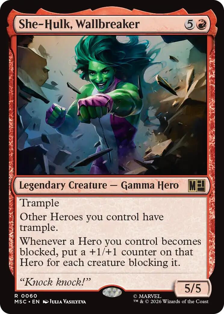 Image for She-Hulk, Wallbreaker (60) (Commander: Marvel Super Heroes) (MSC) - Magic: The Gathering