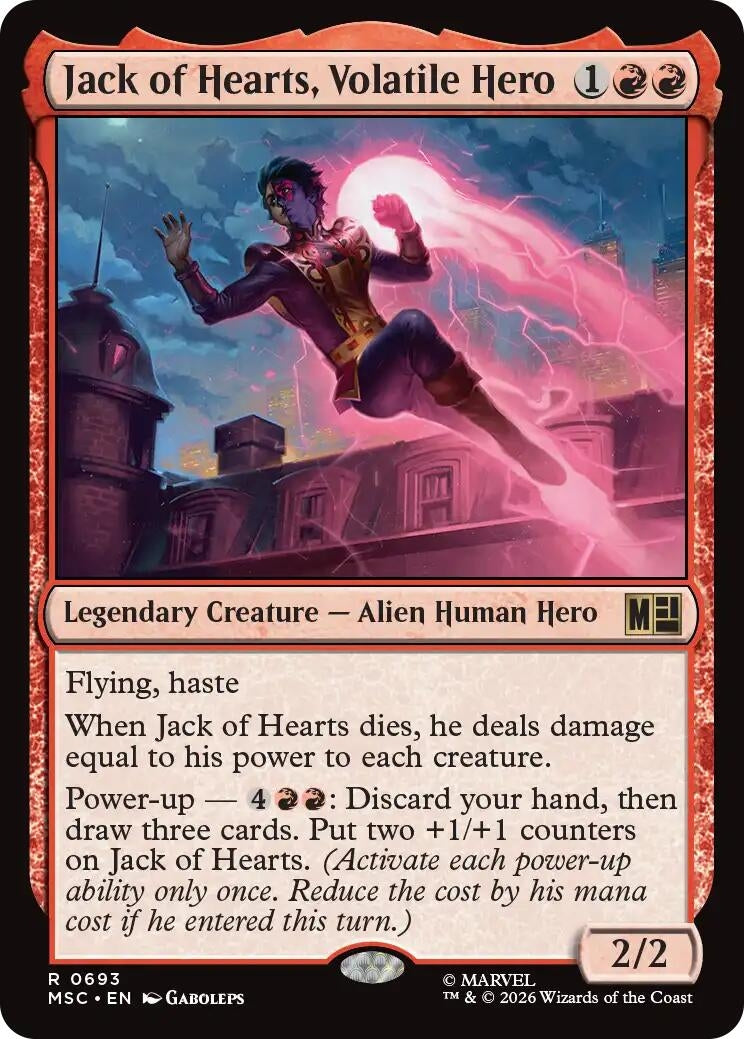 Image for Jack of Hearts, Volatile Hero (693) (Commander: Marvel Super Heroes) (MSC) - Magic: The Gathering
