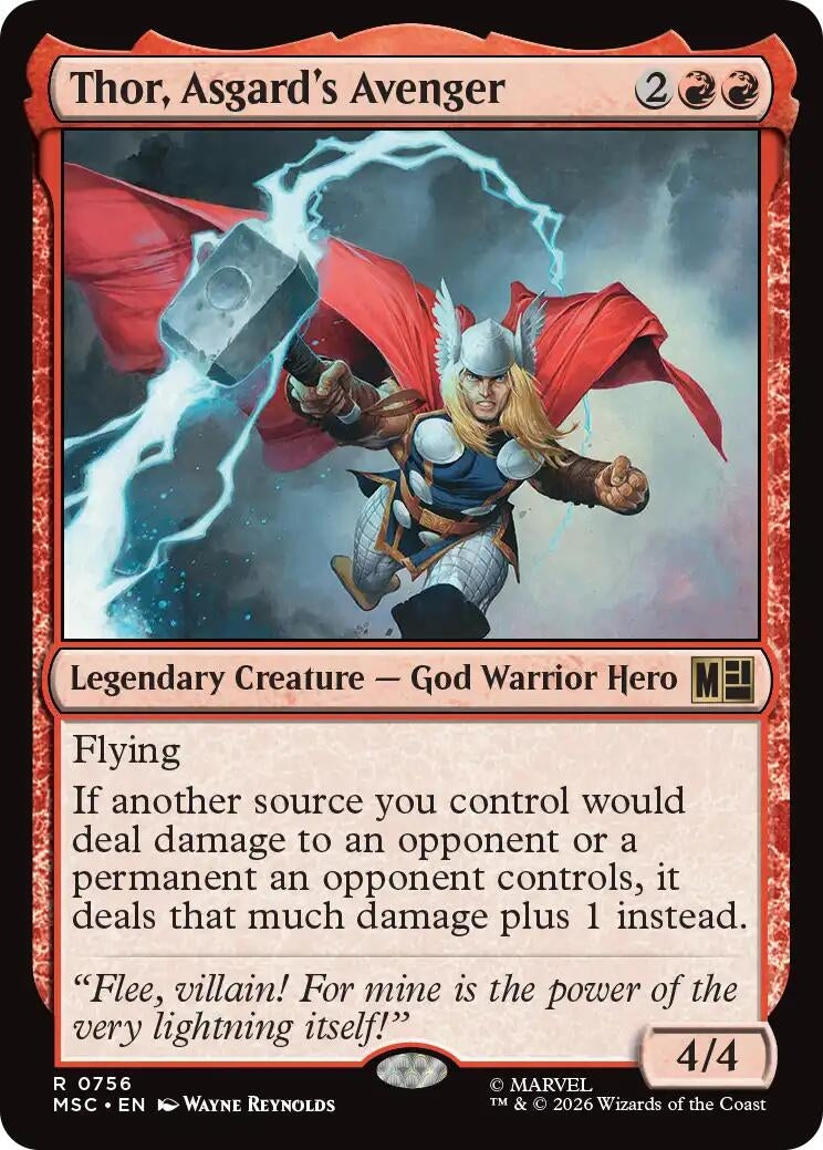 Image for Thor, Asgard's Avenger (756) (Foil) (Commander: Marvel Super Heroes) (MSC) - Magic: The Gathering