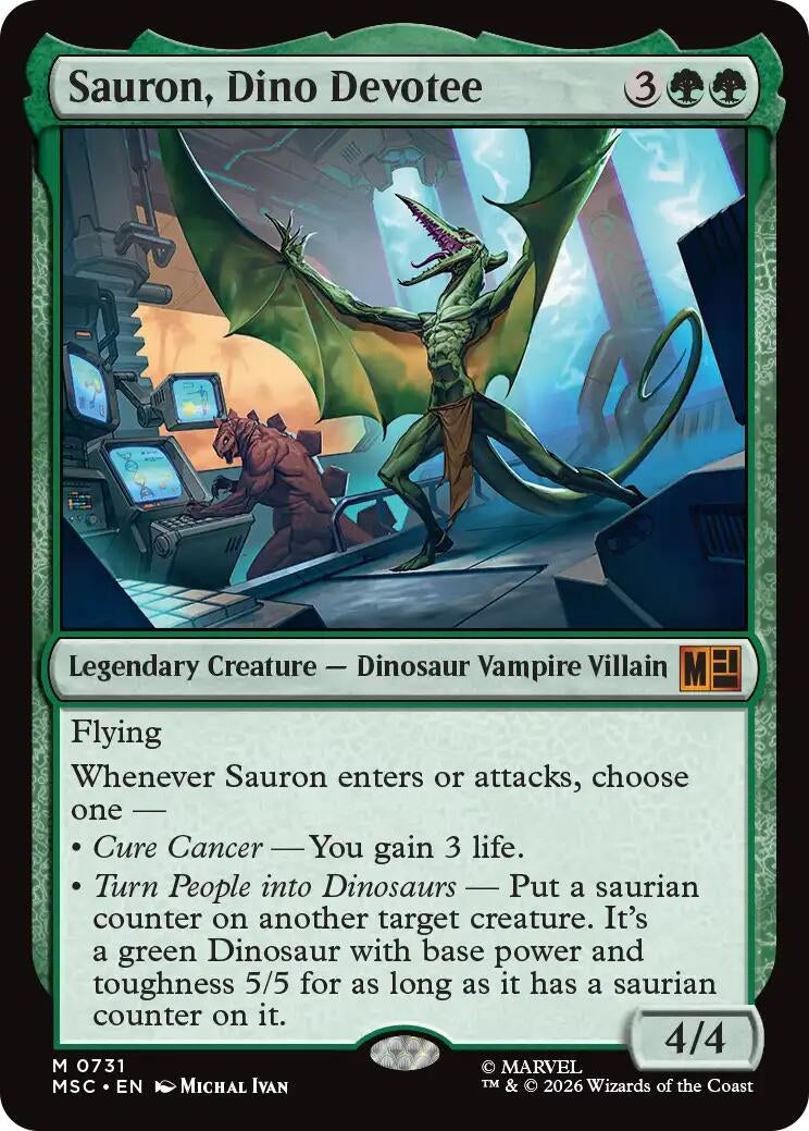 Image for Sauron, Dino Devotee (731) (Commander: Marvel Super Heroes) (MSC) - Magic: The Gathering