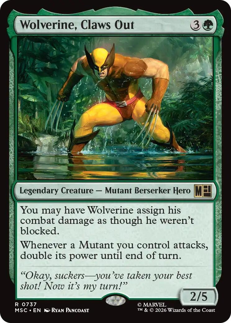 Image for Wolverine, Claws Out (737) (Commander: Marvel Super Heroes) (MSC) - Magic: The Gathering