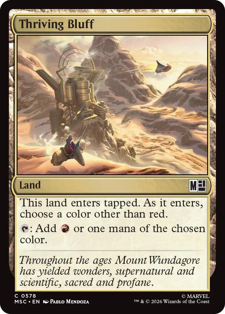 Image for Thriving Bluff (578) (Foil) (Commander: Marvel Super Heroes) (MSC) - Magic: The Gathering