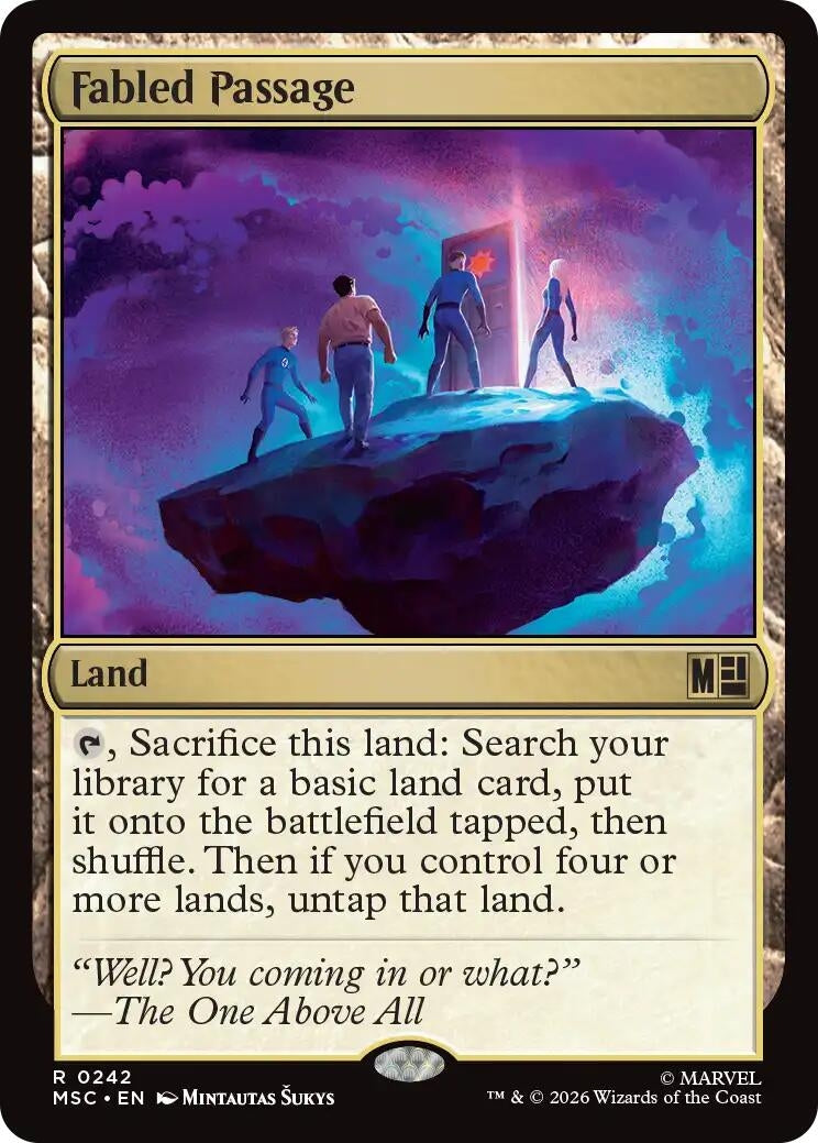 Image for Fabled Passage (Surge Foil) (242) (Foil) (Commander: Marvel Super Heroes) (MSC) - Magic: The Gathering