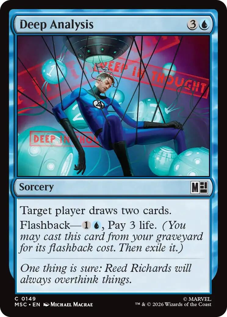 Image for Deep Analysis (Surge Foil) (149) (Foil) (Commander: Marvel Super Heroes) (MSC) - Magic: The Gathering