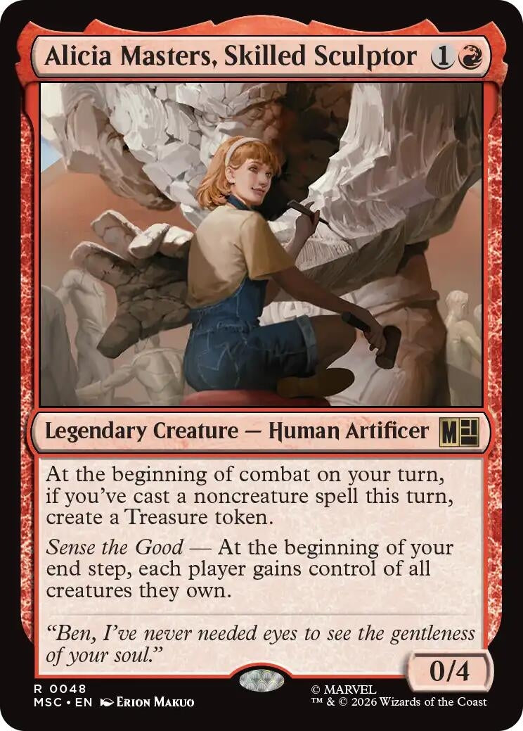 Image for Alicia Masters, Skilled Sculptor (48) (Commander: Marvel Super Heroes) (MSC) - Magic: The Gathering