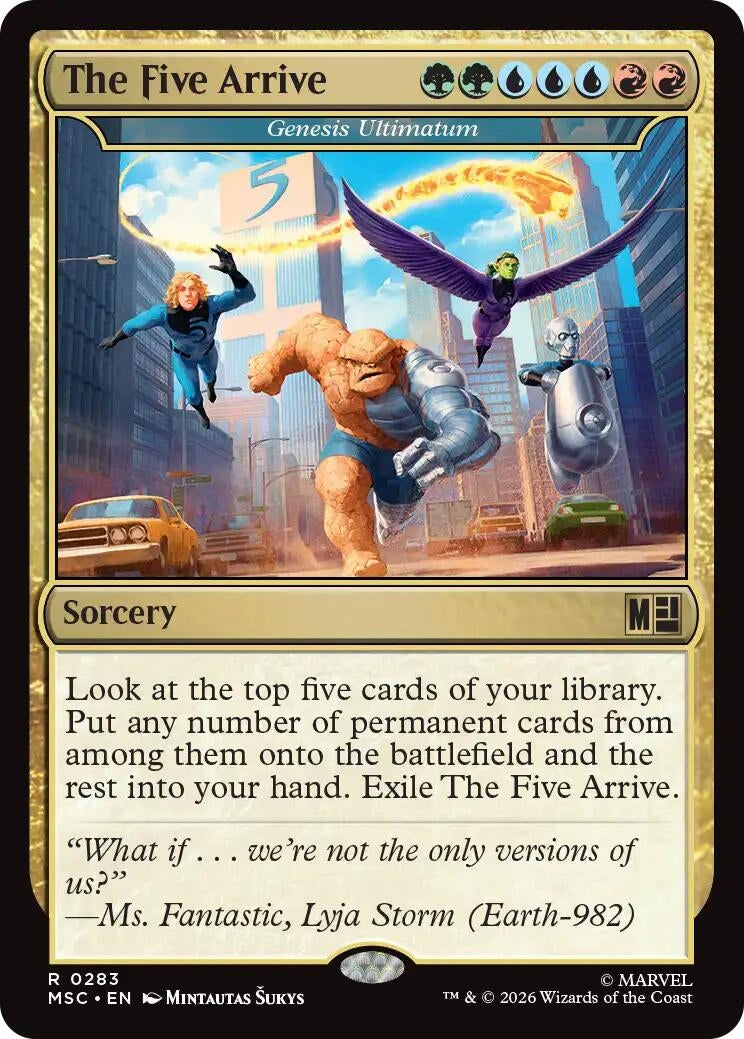 Image for The Five Arrive - Genesis Ultimatum (283) (Commander: Marvel Super Heroes) (MSC) - Magic: The Gathering
