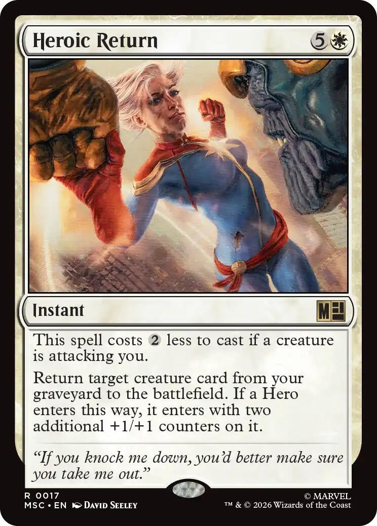 Image for Heroic Return (Surge Foil) (17) (Foil) (Commander: Marvel Super Heroes) (MSC) - Magic: The Gathering